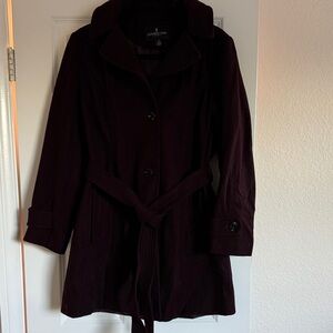 Women’s Wool Dark Purple Coat